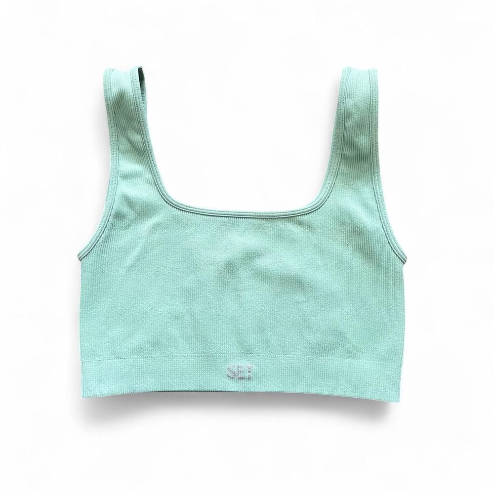Set Active Women's Green Cropped Workout Tank Top
